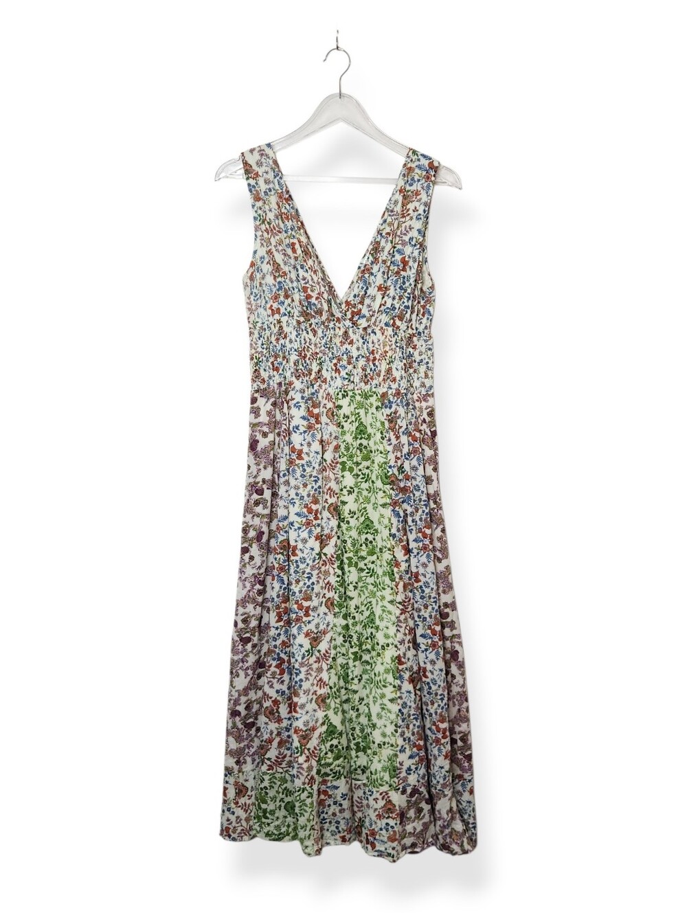 HANNAH Multicolor Floral Boho Sleeveless V-Neck Maxi Dress Women's Size XL Party